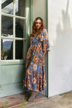 Mujer Jaase Vestidos>Vestido largo catalonia estampado tierra