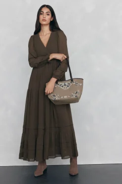 Mujer Pedro del Hierro Vestidos>Vestido largo detalle jaretas