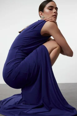 Mujer Trendyol Vestidos>Vestido largo drapeado