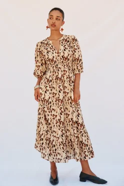 Mujer Cortefiel Vestidos>Vestido largo estampado ajustado