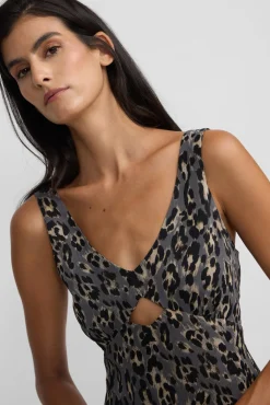 Mujer Silbon Vestidos>Vestido largo estampado animal print
