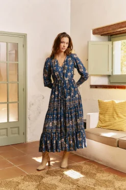 Mujer Jaase Vestidos>Vestido largo Stephanie estampado adeline