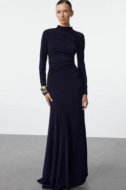 Mujer Trendyol Vestidos>Vestido maxi de cuello alto