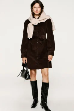 Mujer Selected Vestidos>Vestido micropana algodón orgánico