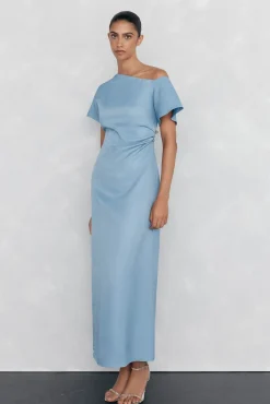Mujer Pedro del Hierro Vestidos>Vestido midi asimétrico aplique