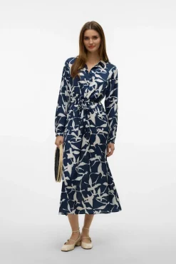 Mujer Vero Moda Vestidos>Vestido midi camisero