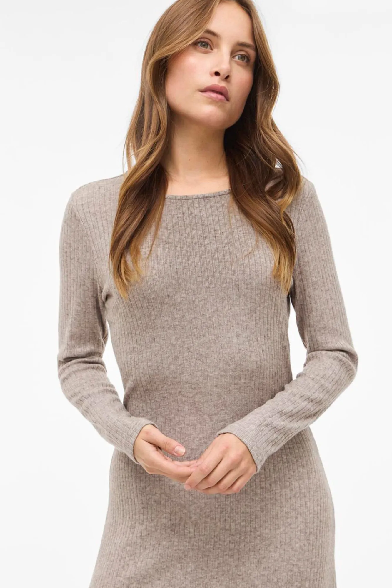 Mujer Vila Vestidos>Vestido midi de viscosa