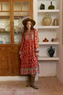 Mujer Jaase Vestidos>Vestido midi Eve estampado Lilliana