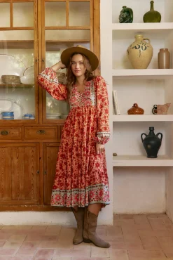 Mujer Jaase Vestidos>Vestido midi Eve estampado Lilliana