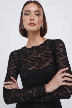 Mujer Springfield Vestidos>Vestido midi lace asimétrico