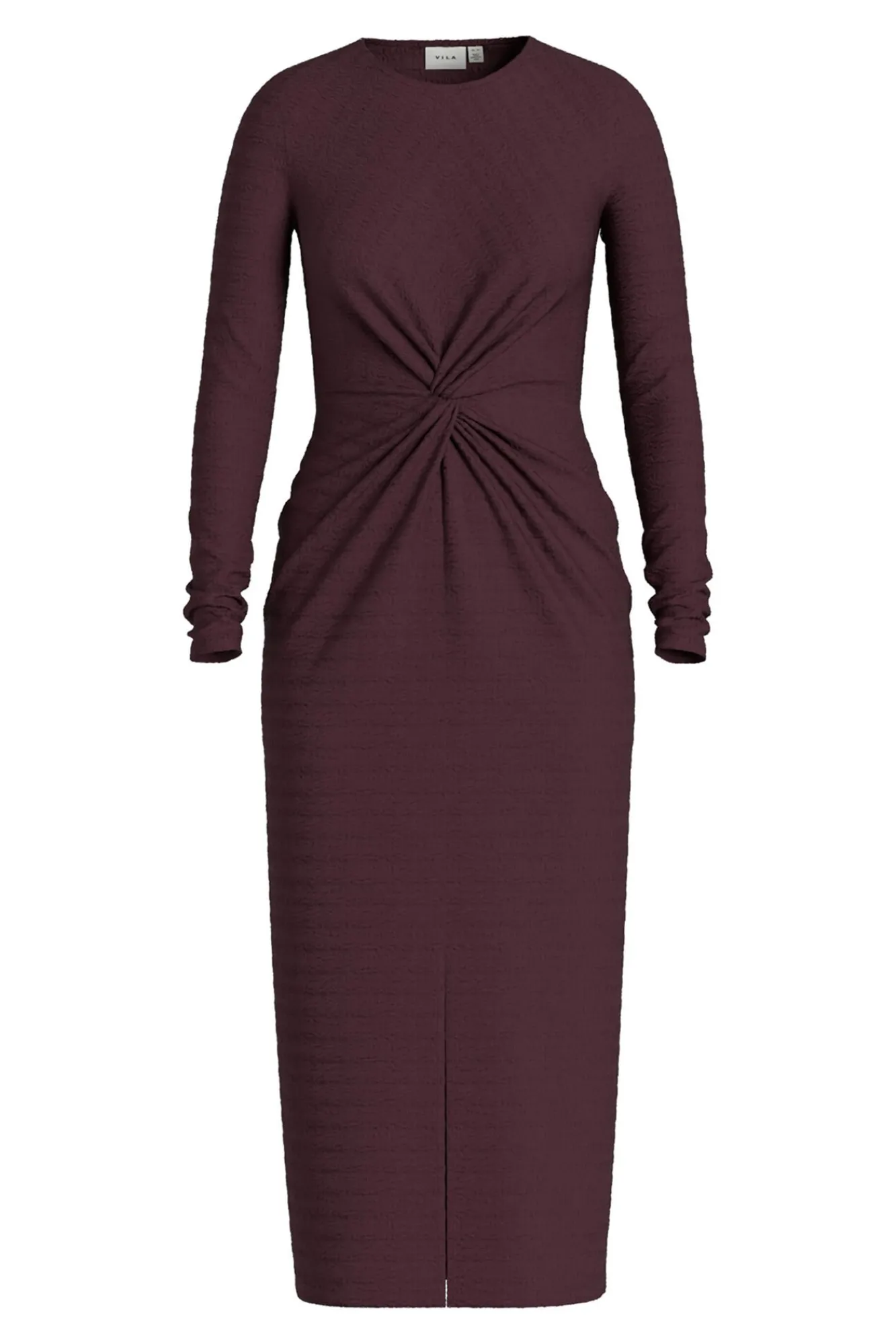 Mujer Vila Vestidos>Vestido midi manga larga