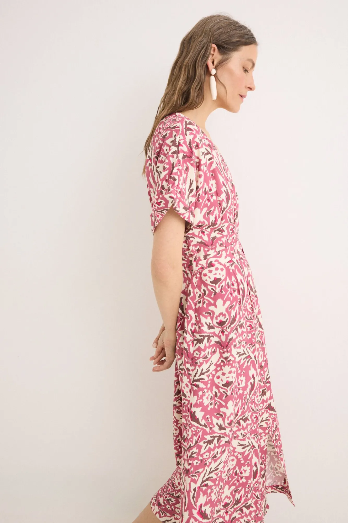 Mujer Cortefiel Vestidos>Vestido midi pliegues