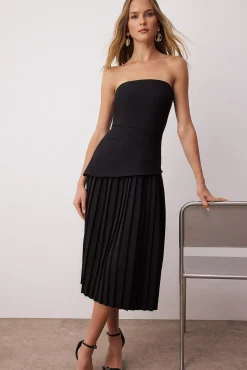 Mujer Trendyol Vestidos>Vestido midi plisado