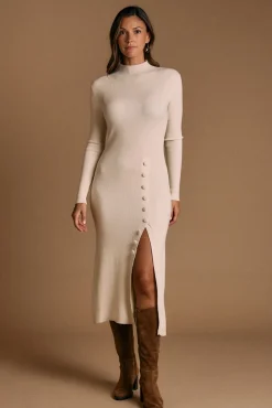 Mujer Polín Et Moi Vestidos>Vestido midi punto Marta