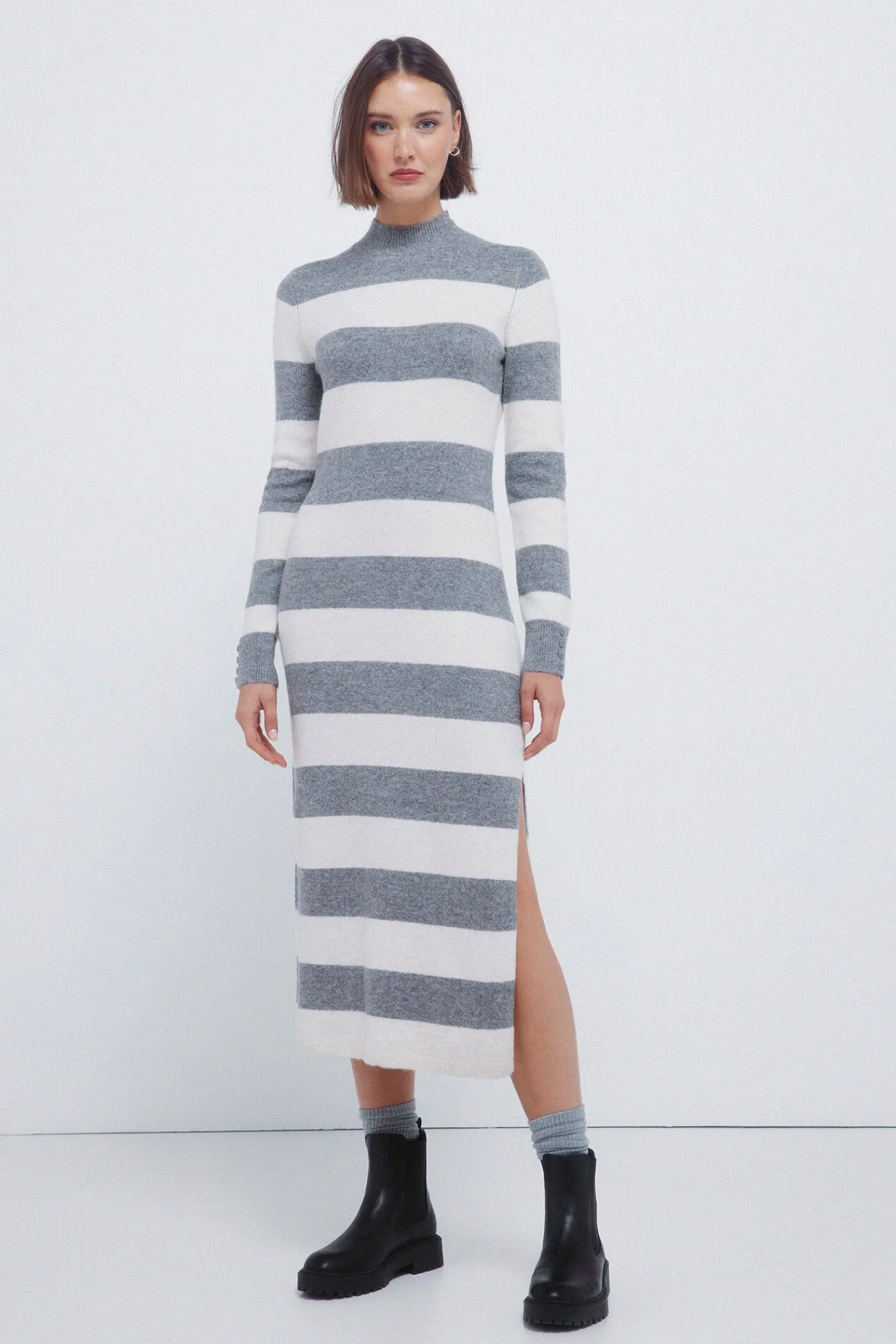 Mujer Springfield Vestidos>Vestido midi punto rayas kodak