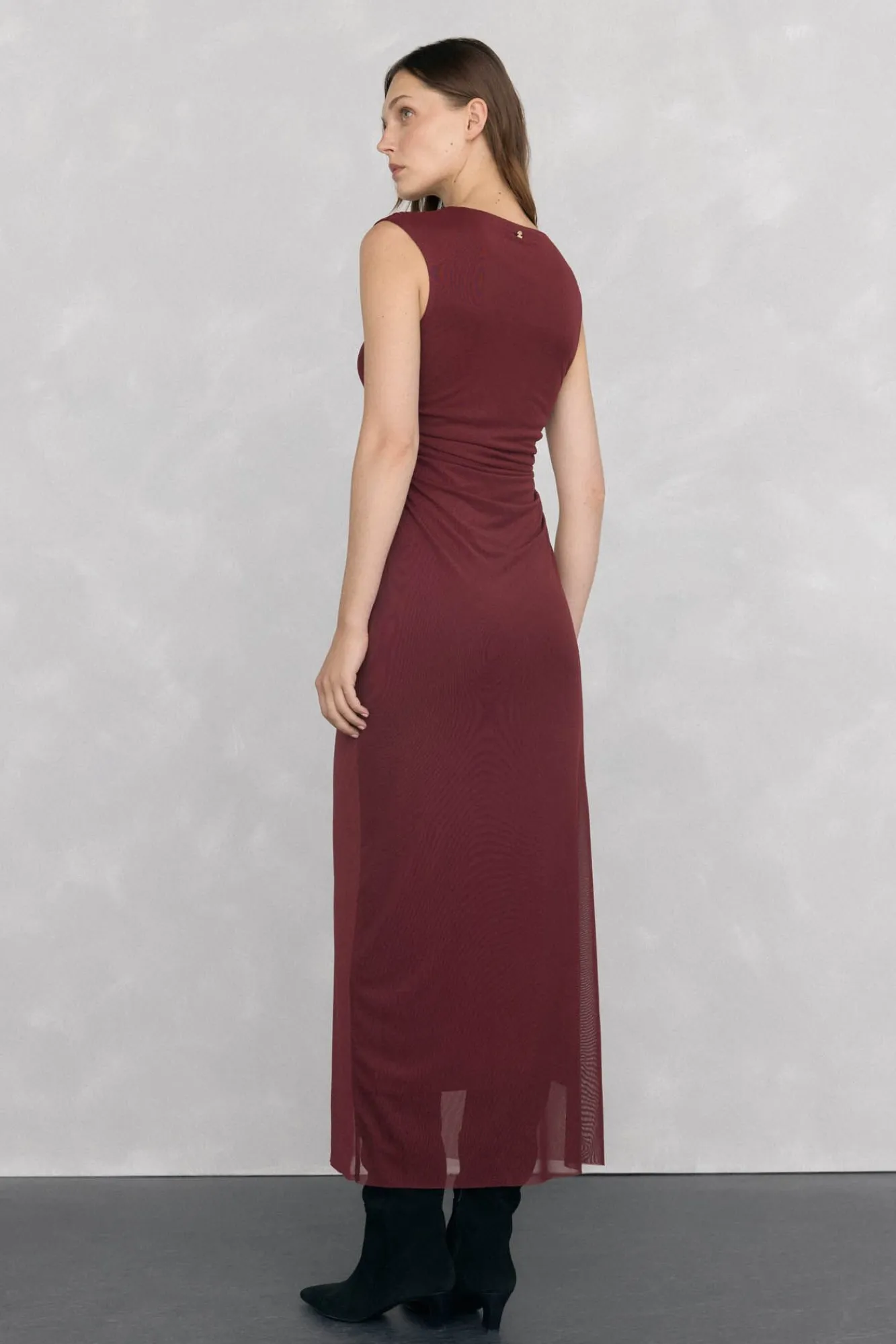 Mujer Pedro del Hierro Vestidos>Vestido midi recto frunces tul