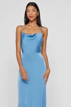 Mujer Vila Vestidos>Vestido midi satinado