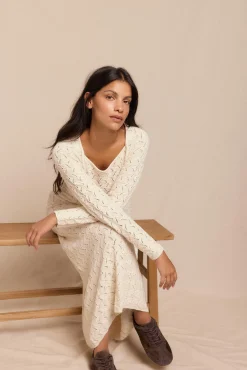 Mujer Slowlove Vestidos>Vestido punto calado multicolor