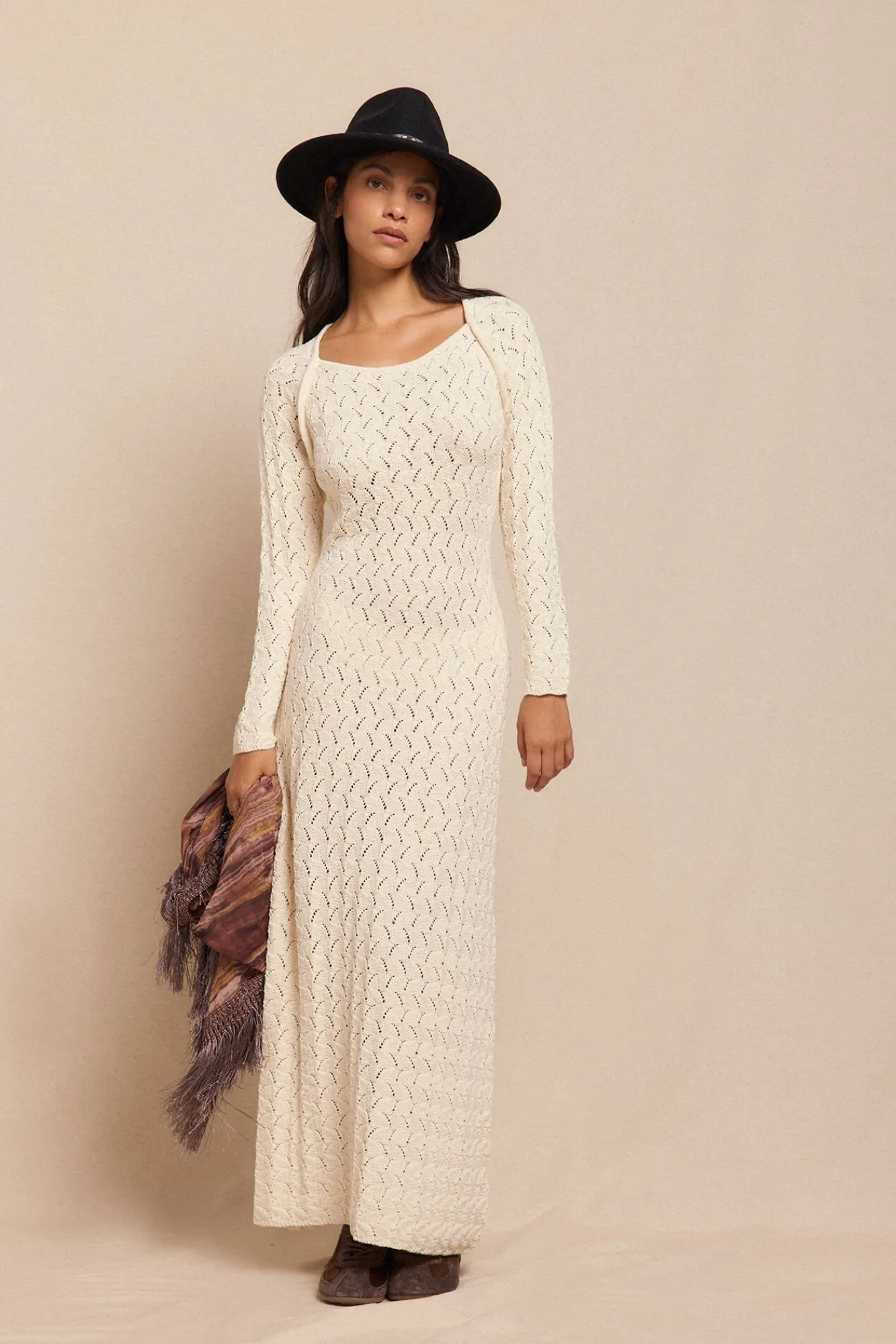 Mujer Slowlove Vestidos>Vestido punto calado multicolor