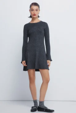 Mujer Springfield Vestidos>Vestido punto corto canalé