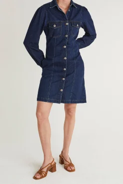 Mujer Pepe Jeans Vestidos>Vestido vaquero corto de manga larga