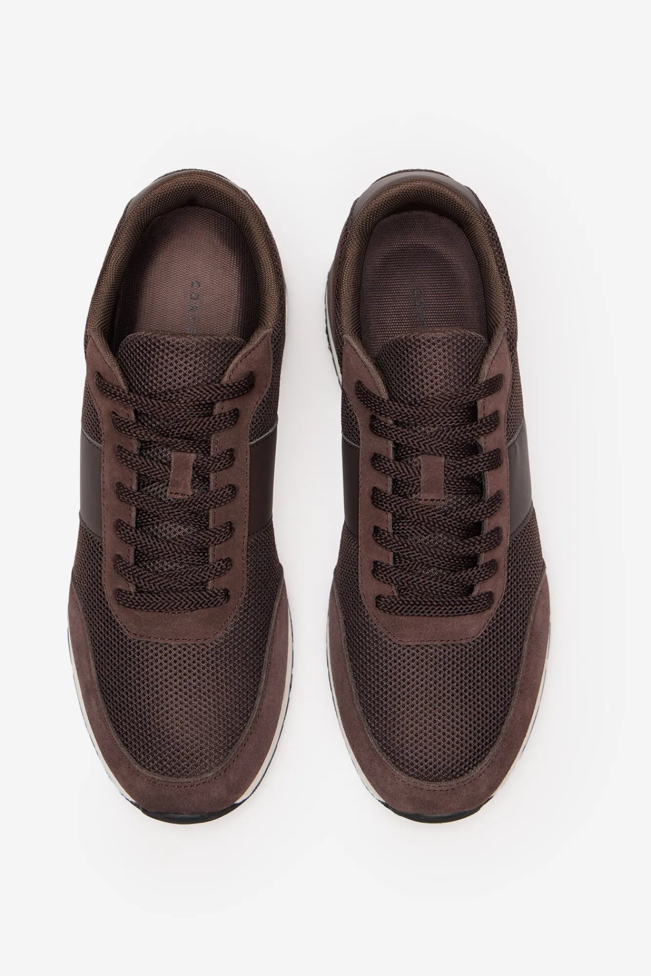 Hombre Cortefiel Zapatillas>Zapatilla piel y textil