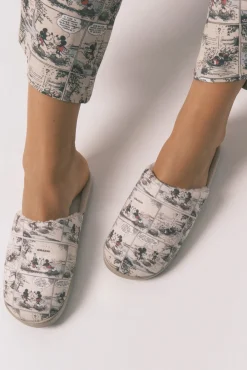 Mujer Women'secret Zapatillas Casa>Zapatillas casa blanco Mickey Mouse