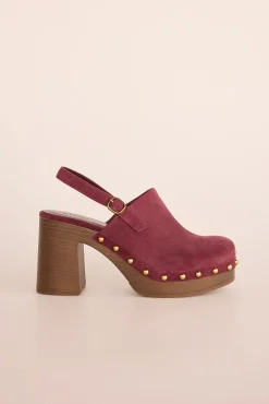 Mujer Slowlove Tacones|Calzado Piel>Zueco tacón serraje